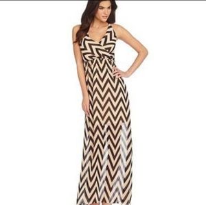 Gianni Bini Chevron Maxi Dress M